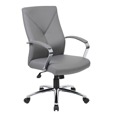 B10101-BK LeatherPlus Executive Chair Grey