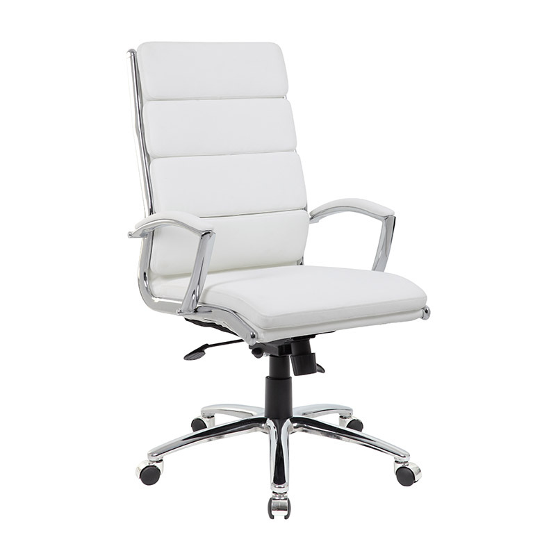 B9471-WT Executive Caressoftplus Vinyl Chair with Metal Chrome Finish (1)