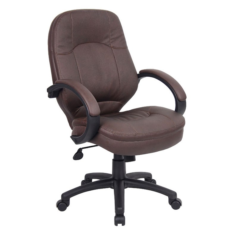 B736-BB LeatherPlus Executive Chair Bomber Brown