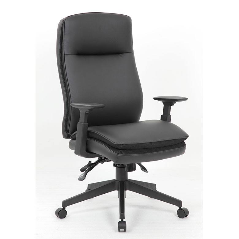 B730-BK Caressoft Executive High Back Chair w/ Adjustable Arms